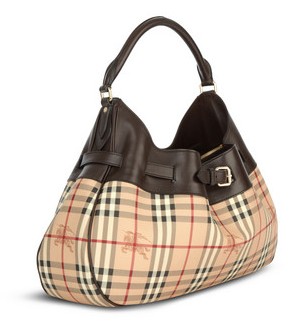 Burberry Haymarket check Media Hobo Borsa 10000011592