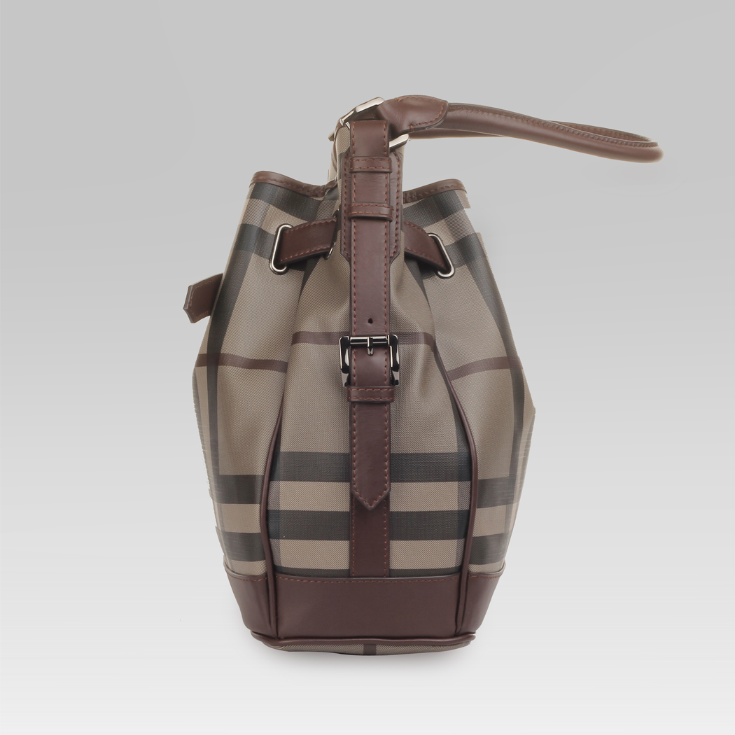 Burberry affumicato Controllare Media Hobo Borsa 37865681