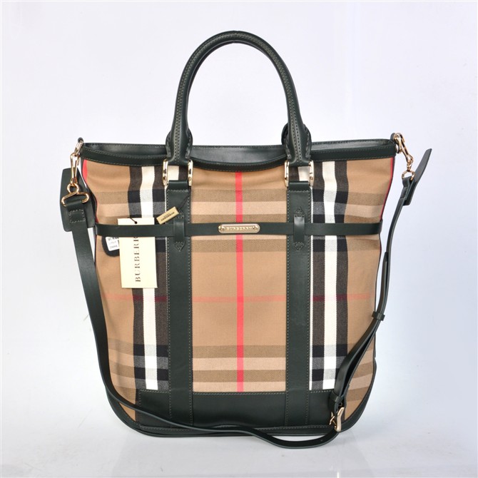 Burberry House check Cotton Canvas Tote Borsa 37972851