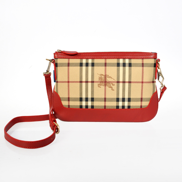 Burberry Haymarket Controllare Coated Canvas Clutch 37989713