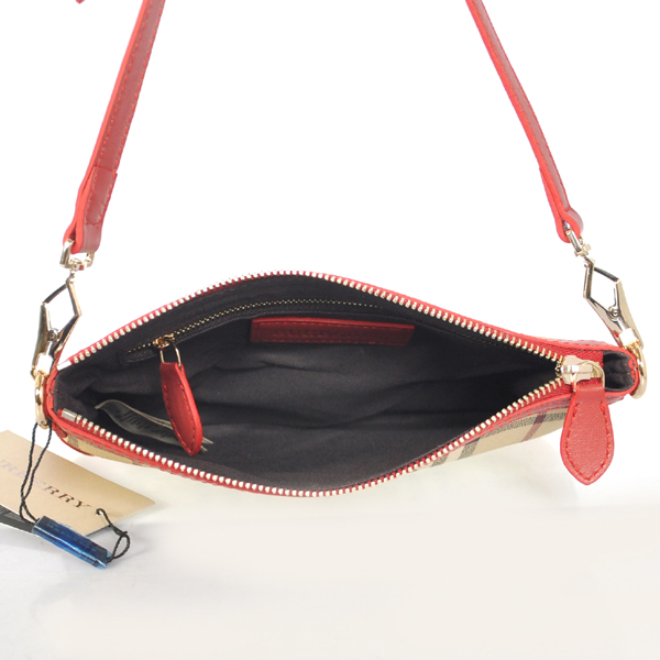 Burberry Haymarket Controllare Coated Canvas Clutch 37989713