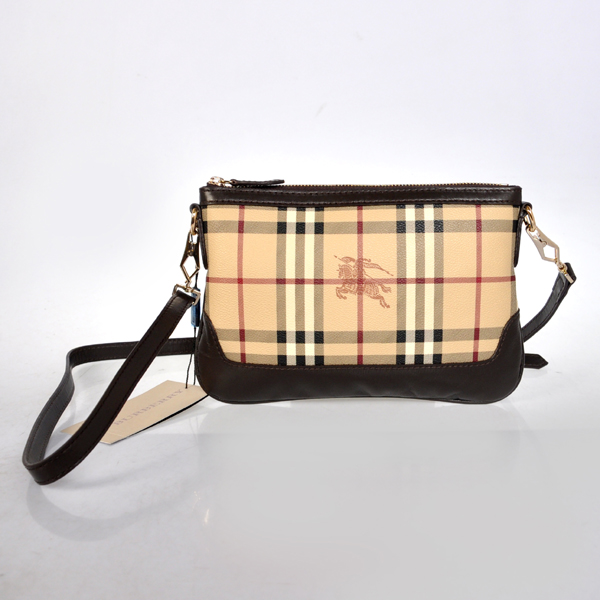 Burberry Haymarket Controllare Coated Canvas Clutch 37989711