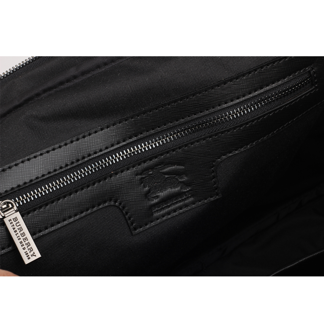 Burberry affumicato Controllare Coated Canvas Briefcase 38021995